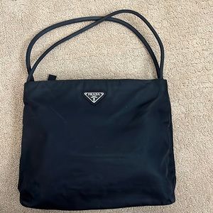 Black Canvas Prada Tote